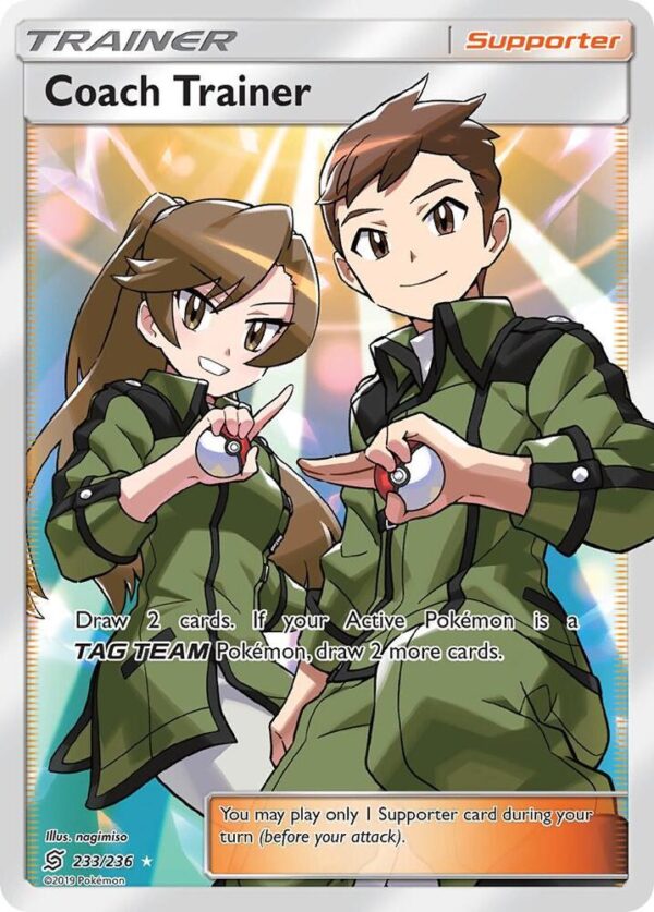 Coach Trainer (Full Art) 233/236 Holofoil SM – Unified Minds