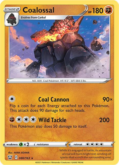 Coalossal 080/163 Reverse Holofoil SWSH05: Battle Styles