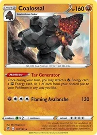 Coalossal | 107/192 | Reverse Holofoil | SWSH02: Rebel Clash