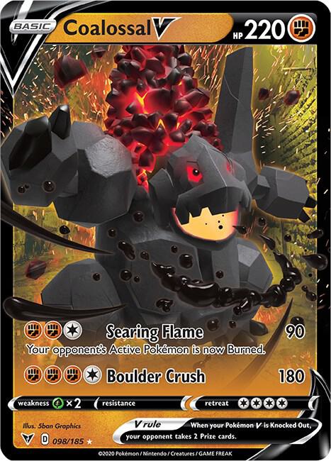 Coalossal V 098/185 Holofoil SWSH04: Vivid Voltage Coalossal V 098/185 Holofoil SWSH04: Vivid Voltage