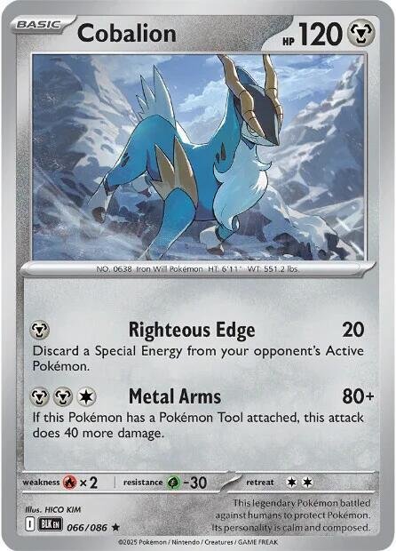 Cobalion 066/086 Holofoil SV: Black Bolt Cobalion 066/086 Holofoil SV: Black Bolt