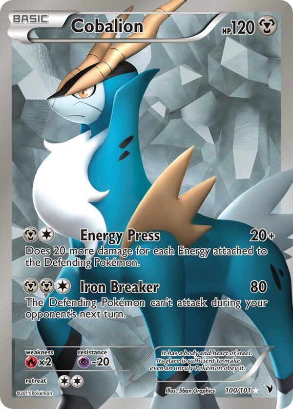 Cobalion (100 Full Art) 100/101 Holofoil Noble Victories