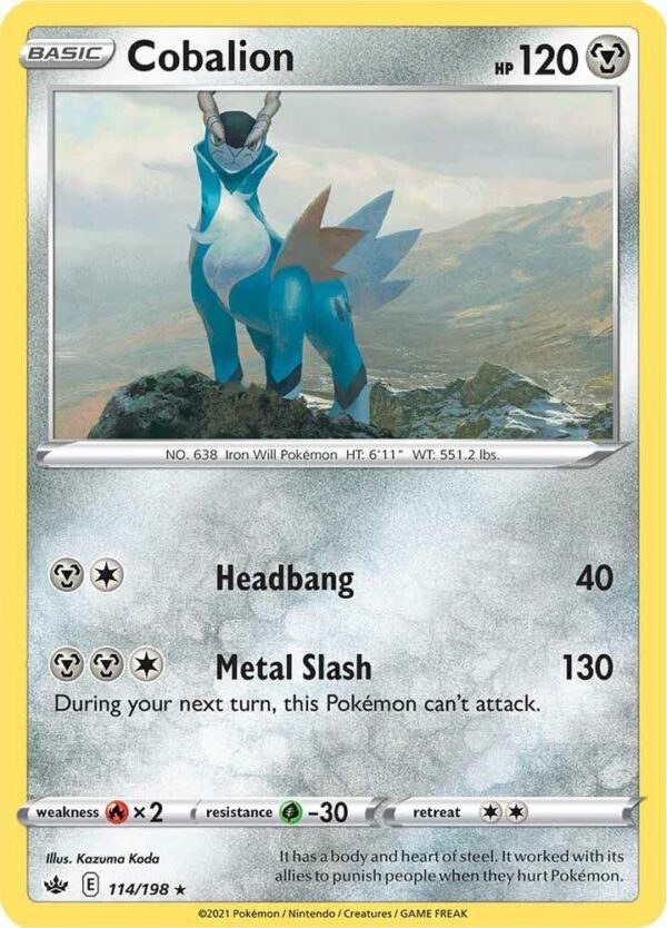 Cobalion 114/198 Reverse Holofoil SWSH06: Chilling Reign