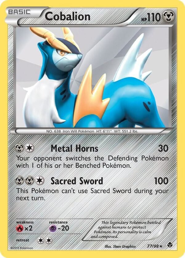 Cobalion 77/98 Holofoil Emerging Powers Cobalion 77/98 Holofoil Emerging Powers