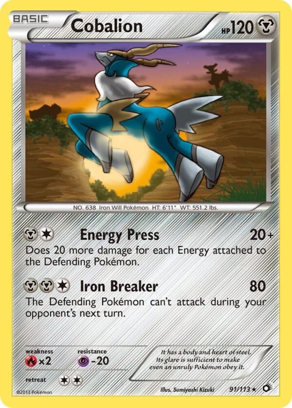 Cobalion 91/113 Reverse Holofoil Legendary Treasures Cobalion 91/113 Reverse Holofoil Legendary Treasures