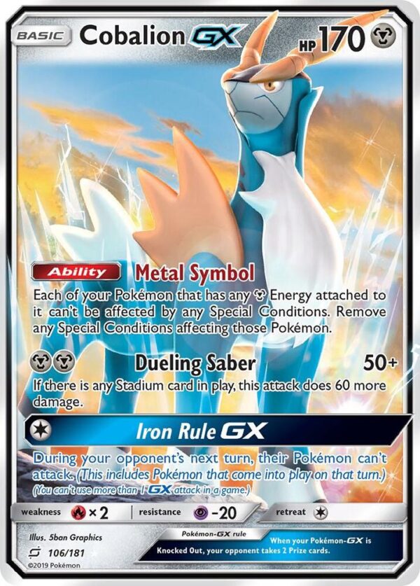 Cobalion GX 106/181 Holofoil SM – Team Up