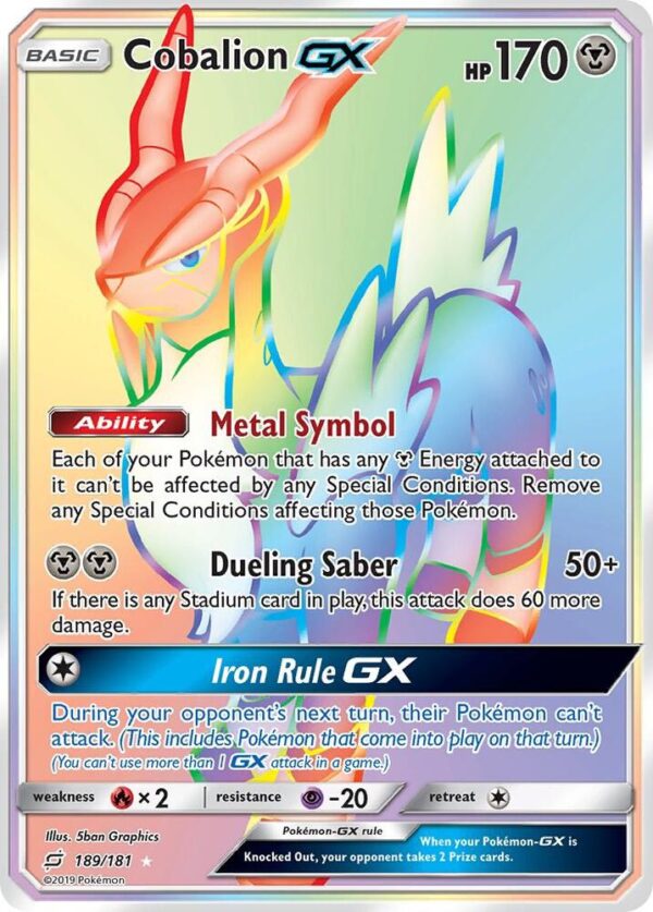 Cobalion GX (Secret) 189/181 Holofoil SM – Team Up Cobalion GX (Secret) 189/181 Holofoil SM – Team Up