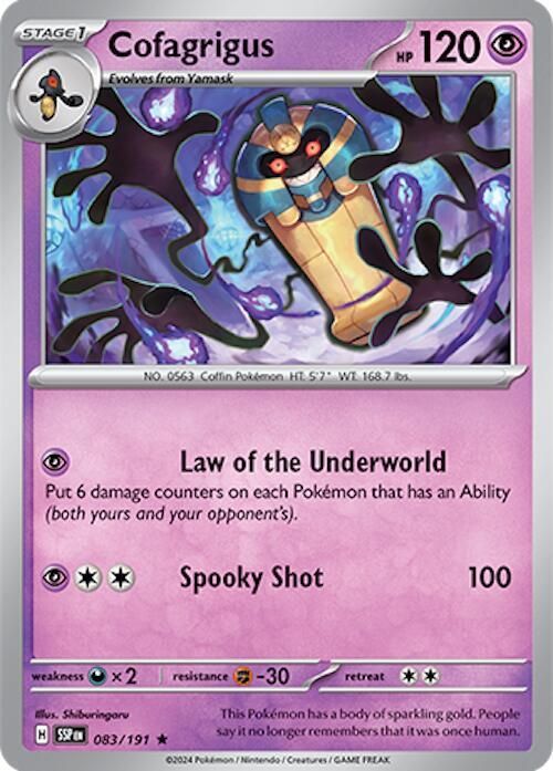 Cofagrigus 083/191 Holofoil SV08: Surging Sparks