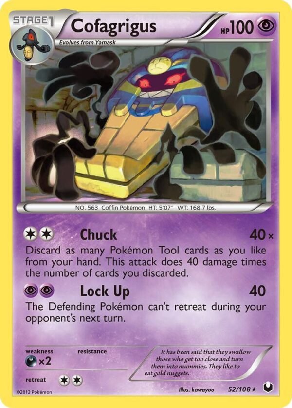 Cofagrigus 52/108 Reverse Holofoil Dark Explorers