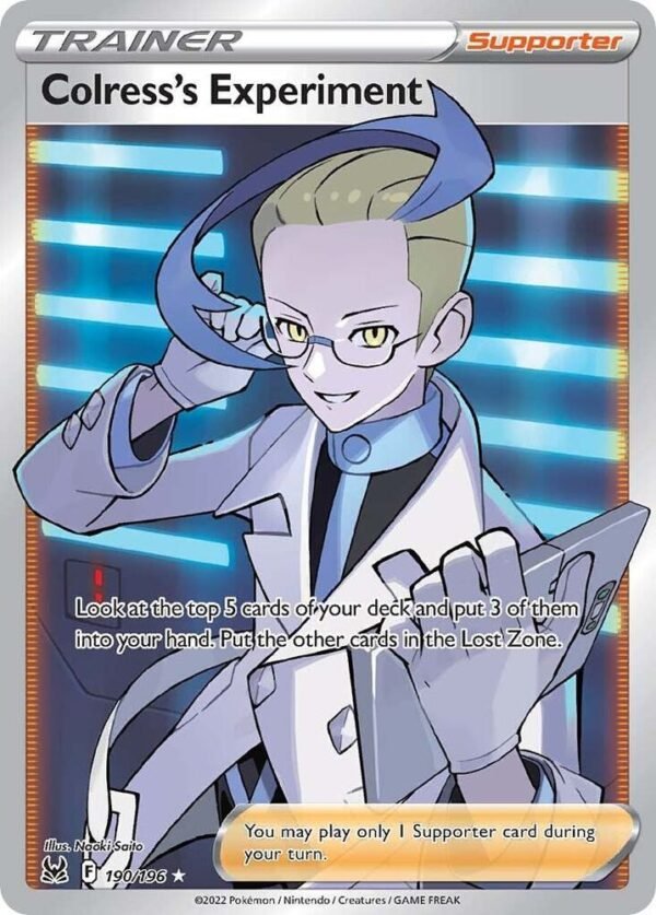 Colress’s Experiment (Full Art) 190/196 Holofoil SWSH11: Lost Origin
