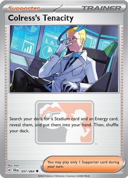 Colress’s Tenacity 057/064 Reverse Holofoil League & Championship Cards