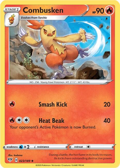 Combusken 023/189 Normal SWSH03: Darkness Ablaze