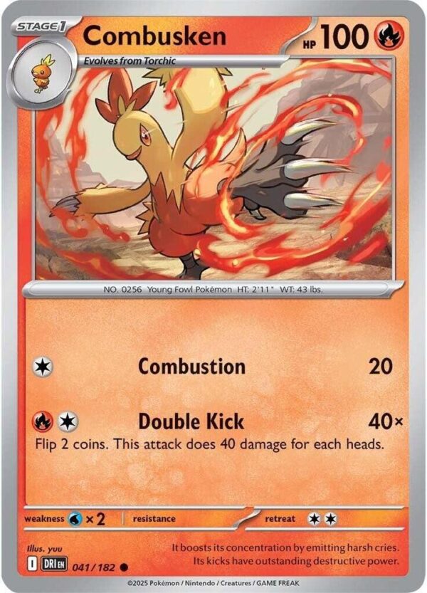 Combusken 041/182 Reverse Holofoil SV10: Destined Rivals
