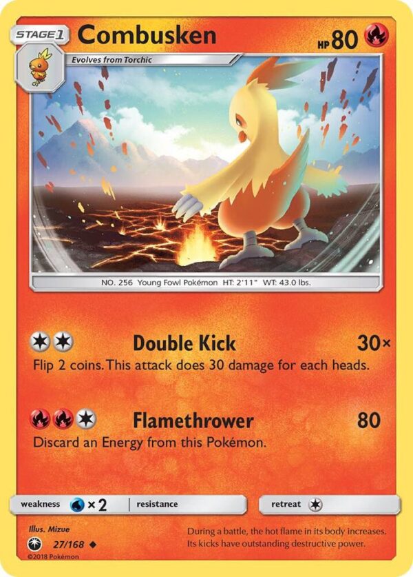 Combusken 27/168 Reverse Holofoil SM – Celestial Storm