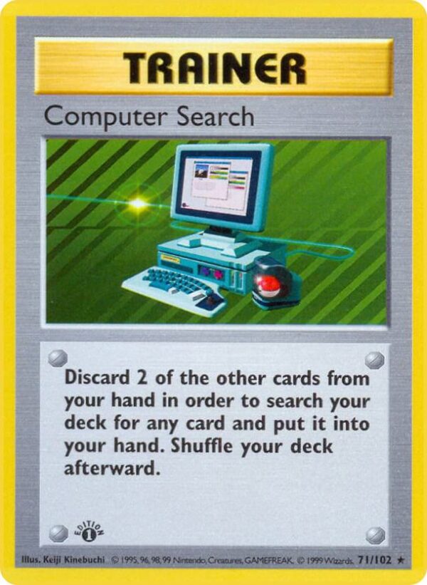 Computer Search 071/102 1st Edition Base Set (Shadowless)