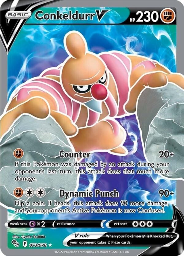 Conkeldurr V (Full Art) 073/078 Holofoil Pokemon GO