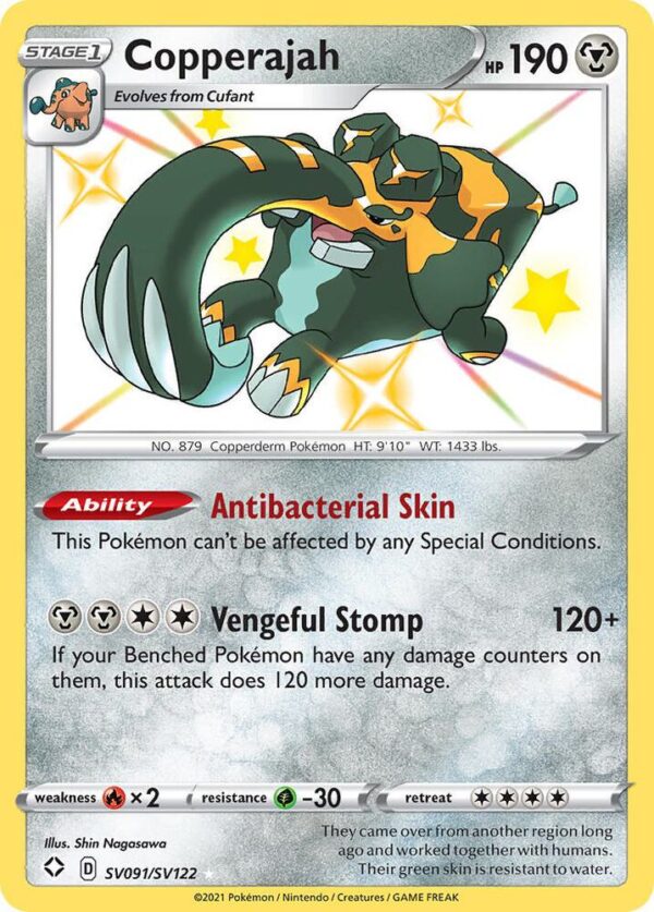 Copperajah SV091/SV122 Holofoil Shining Fates: Shiny Vault Copperajah SV091/SV122 Holofoil Shining Fates: Shiny Vault