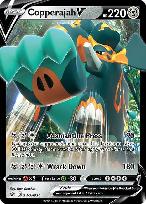 Copperajah V SWSH030 Holofoil SWSH: Sword & Shield Promo Cards