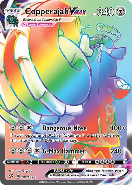 Copperajah VMAX (Secret) 199/192 Holofoil SWSH02: Rebel Clash