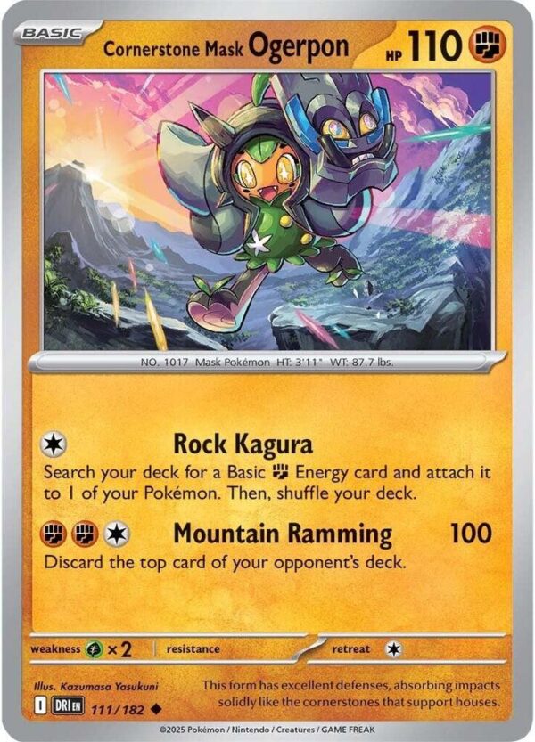 Cornerstone Mask Ogerpon 111/182 Reverse Holofoil SV10: Destined Rivals