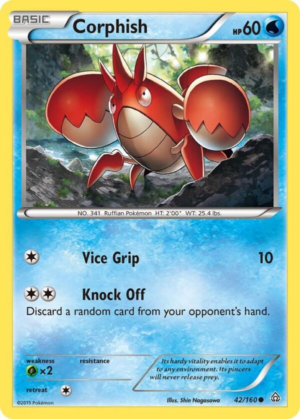 Corphish 42/160 Reverse Holofoil XY – Primal Clash Corphish 42/160 Reverse Holofoil XY – Primal Clash