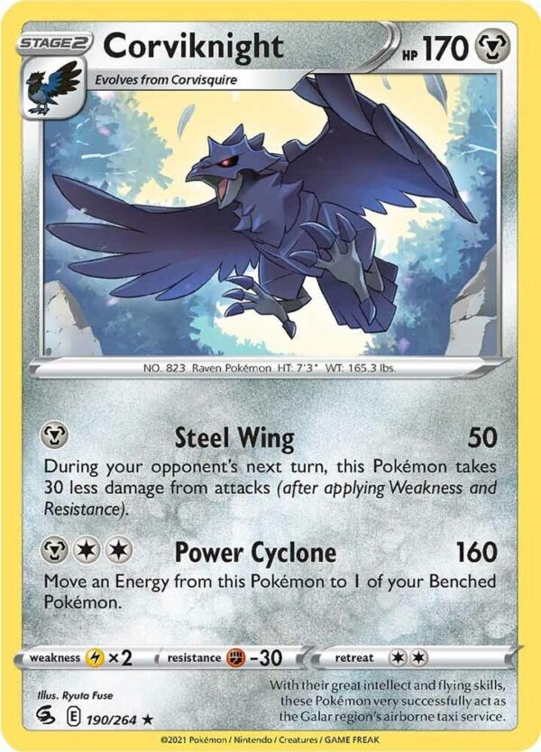 Corviknight 190/264 Normal SWSH08: Fusion Strike Corviknight 190/264 Normal SWSH08: Fusion Strike