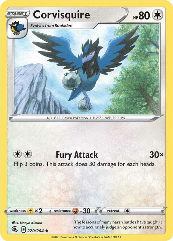Corvisquire 220/264 Normal SWSH08: Fusion Strike