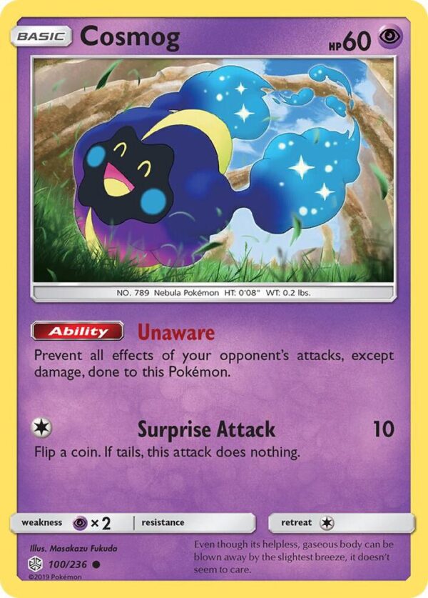 Cosmog 100/236 Reverse Holofoil SM – Cosmic Eclipse Cosmog 100/236 Reverse Holofoil SM – Cosmic Eclipse
