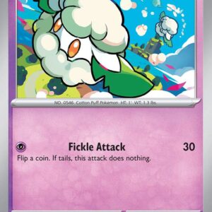 Cottonee 034/091 Reverse Holofoil SV: Paldean Fates