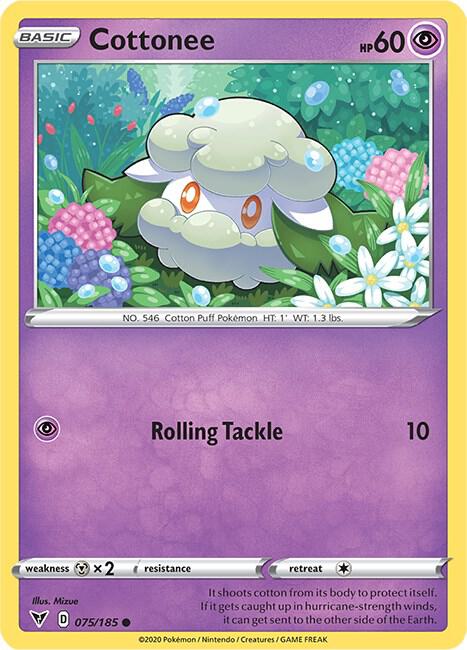 Cottonee 075/185 Reverse Holofoil SWSH04: Vivid Voltage