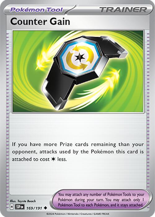 Counter Gain 169/191 Reverse Holofoil SV08: Surging Sparks