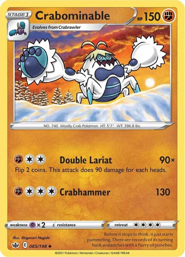 Crabominable 085/198 Normal SWSH06: Chilling Reign