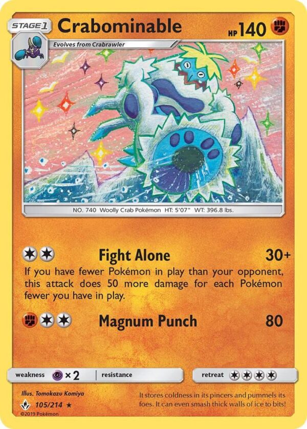 Crabominable 105/214 Normal SM – Unbroken Bonds