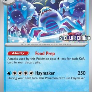 Crabominable 134 134/142 Holofoil SV: Scarlet & Violet Promo Cards Crabominable 134 134/142 Holofoil SV: Scarlet & Violet Promo Cards