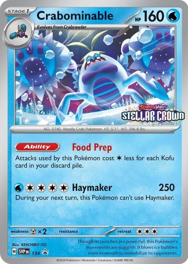 Crabominable 134 134/142 Holofoil SV: Scarlet & Violet Promo Cards