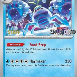 Crabominable 134 (Prerelease) [Staff] 134/142 Reverse Holofoil SV: Scarlet & Violet Promo Cards