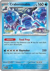 Crabominable | 134 (Prerelease) [Staff] | 134/142 | Reverse Holofoil | SV: Scarlet & Violet Promo Cards
