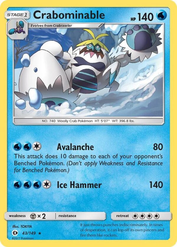 Crabominable 43/149 Normal SM Base Set