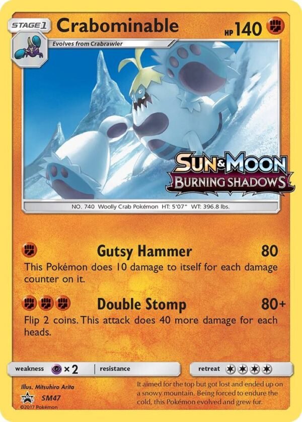 Crabominable SM47 (Prerelease) Holofoil SM Promos Crabominable SM47 (Prerelease) Holofoil SM Promos