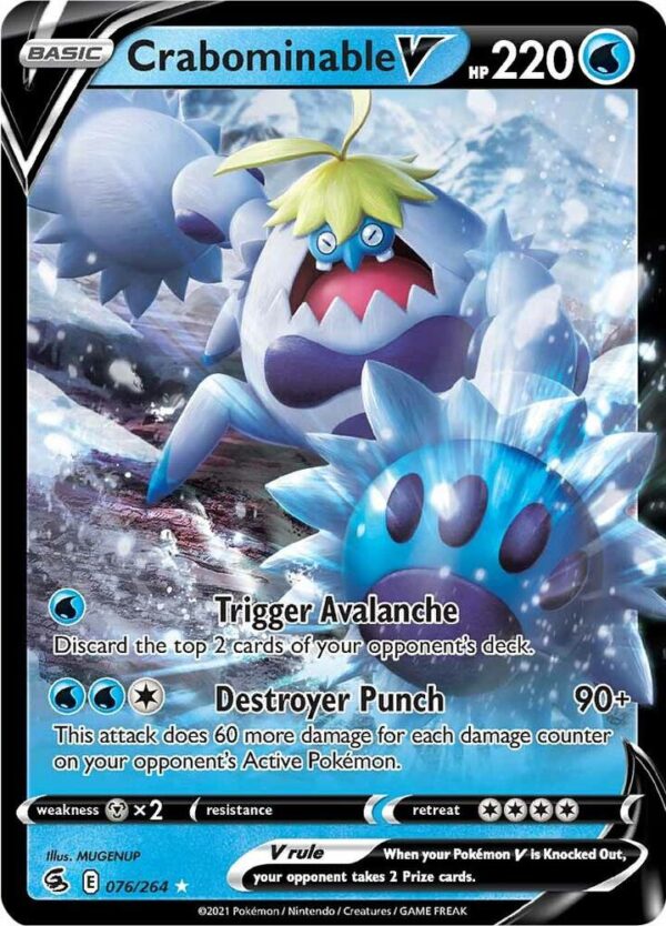 Crabominable V 076/264 Holofoil SWSH08: Fusion Strike
