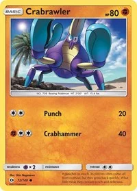 Crabrawler | 72/149 | Reverse Holofoil | SM Base Set
