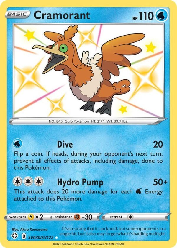 Cramorant SV030/SV122 Holofoil Shining Fates: Shiny Vault Cramorant SV030/SV122 Holofoil Shining Fates: Shiny Vault
