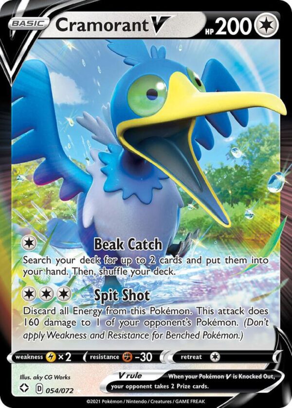 Cramorant V 054/072 Holofoil Shining Fates