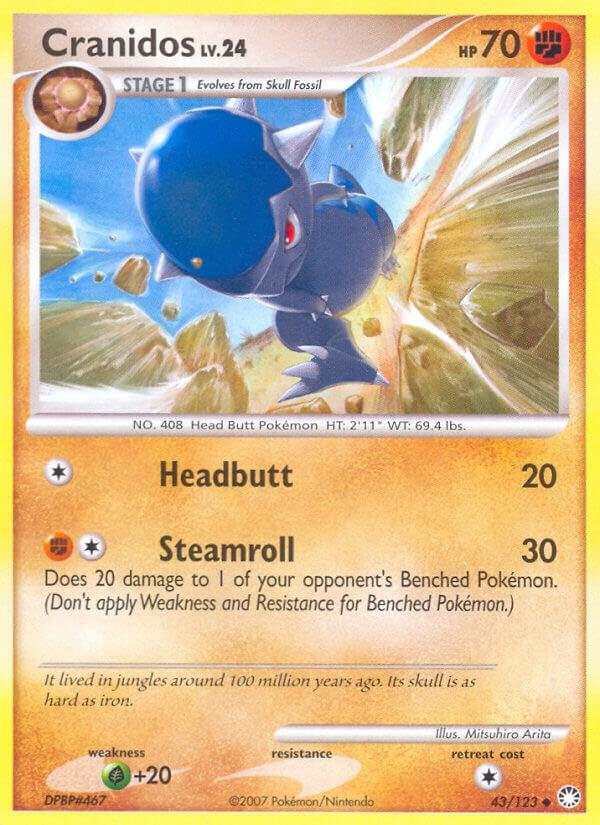 Cranidos 43/123 Normal Mysterious Treasures Cranidos 43/123 Normal Mysterious Treasures