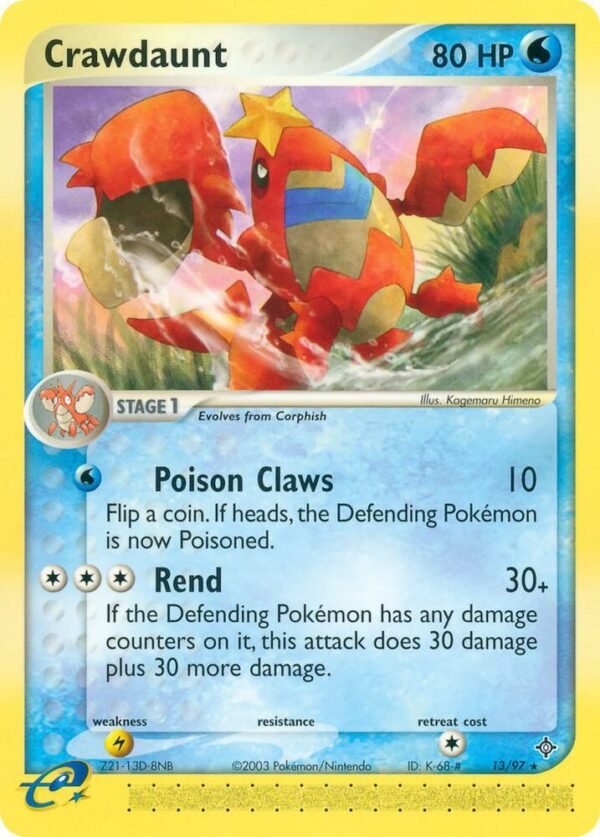 Crawdaunt 13/97 Normal Dragon