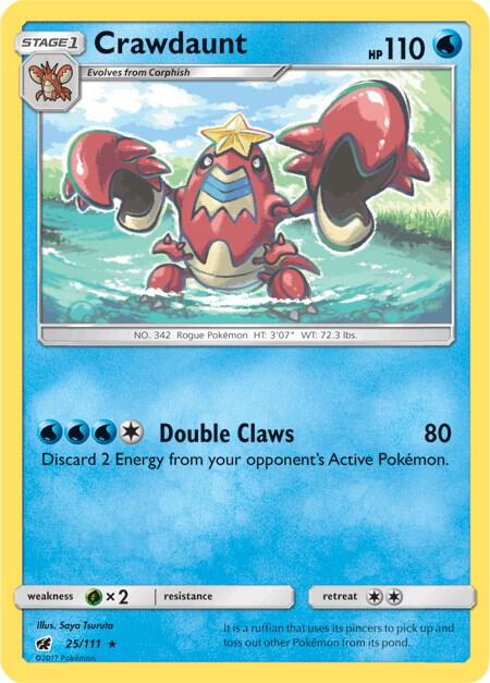 Crawdaunt 25/111 Normal SM – Crimson Invasion Crawdaunt 25/111 Normal SM – Crimson Invasion