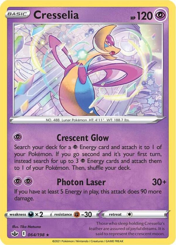 Cresselia 064/198 Reverse Holofoil SWSH06: Chilling Reign Cresselia 064/198 Reverse Holofoil SWSH06: Chilling Reign