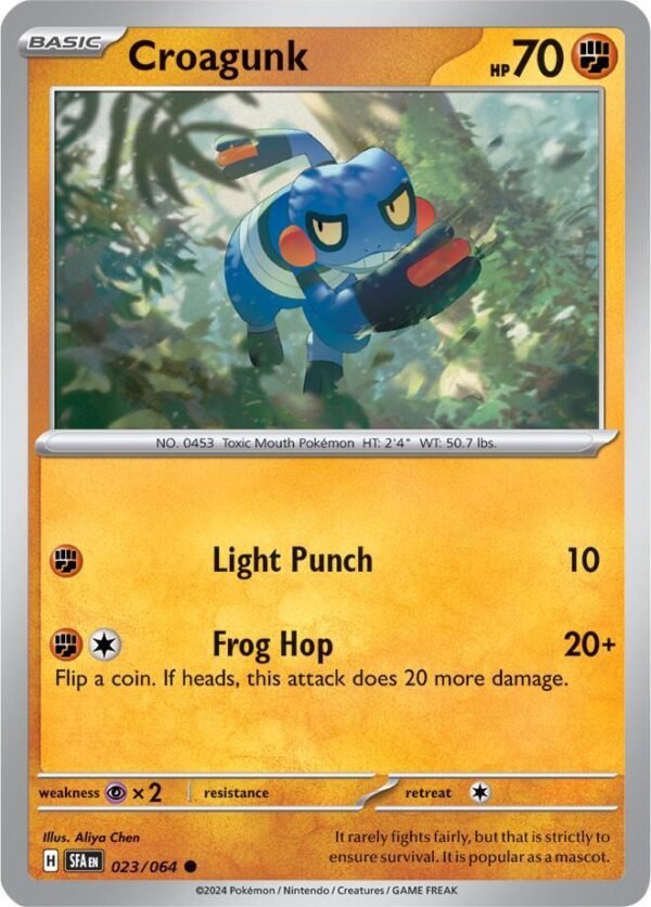 Croagunk 023/064 Reverse Holofoil SV: Shrouded Fable Croagunk 023/064 Reverse Holofoil SV: Shrouded Fable