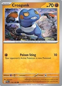 Croagunk | 114/193 | Reverse Holofoil | SV02: Paldea Evolved