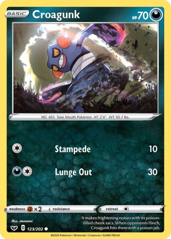 Croagunk 123/202 Normal SWSH01: Sword & Shield Base Set